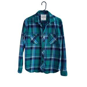 Aeropostale Men’s Medium Plaid Flannel Long Sleeve Shirt Preloved